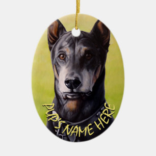 Doberman Ornament Personalised Dog Decoration