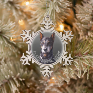 Doberman Ornament Personalised Dog Decoration
