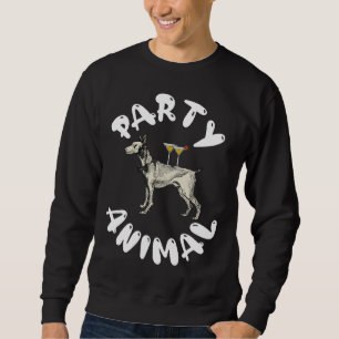 Doberman Party Animal Pinscher Dog Funny Vintage I Sweatshirt