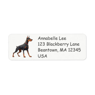 Doberman Pincer Return Address Label