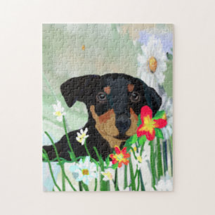 Doberman Pincher Puppy Jigsaw Puzzle
