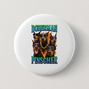 Doberman Pinscher 6 Cm Round Badge
