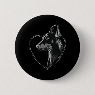 Doberman Pinscher 6 Cm Round Badge