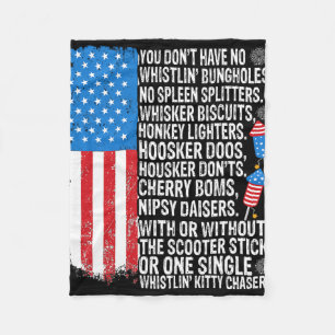 Doberman Pinscher American Flag Usa Awesome  Fleece Blanket