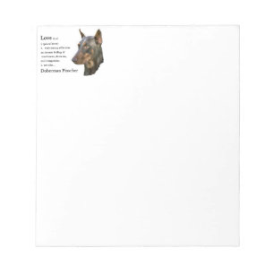 Doberman Pinscher Art Love Is... Notepad