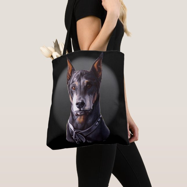 Doberman Pinscher Bag Doberman Dog Art Tote Bag (Close Up)
