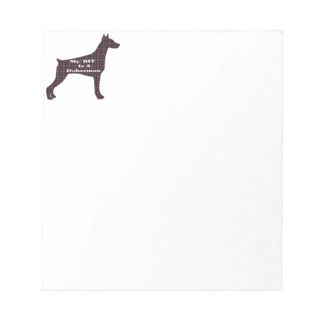 Doberman Pinscher BFF Notepad (Front)