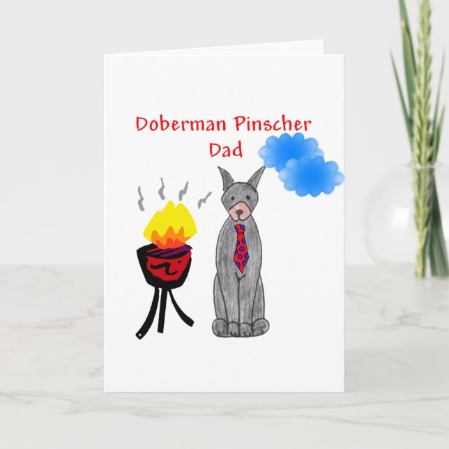 Doberman Pinscher Black - Dad Card (Front)