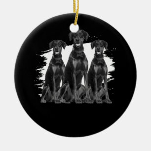 Doberman Pinscher Black Dog Owner Pet Animal Lover Ceramic Ornament