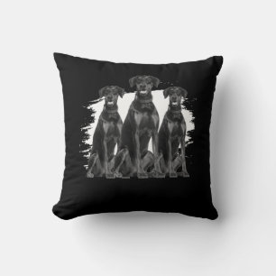 Doberman Pinscher Black Dog Owner Pet Animal Lover Cushion
