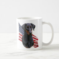 Doberman Pinscher- black natural eared Mug
