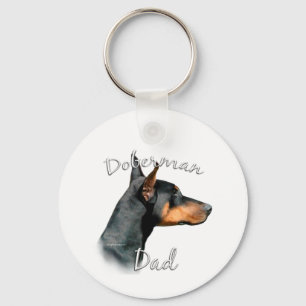 Doberman Pinscher (blk) Dad 2 Key Ring