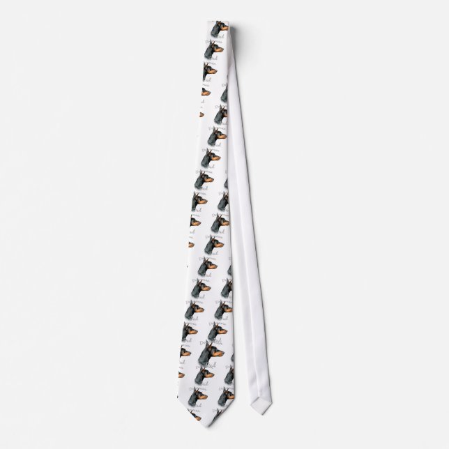 Doberman Pinscher (blk) Dad 2 Tie (Front)