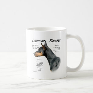 Doberman Pinscher (blk) History Design Coffee Mug