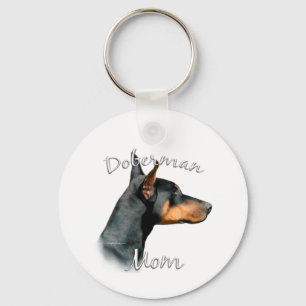 Doberman Pinscher (blk) Mum 2 Key Ring