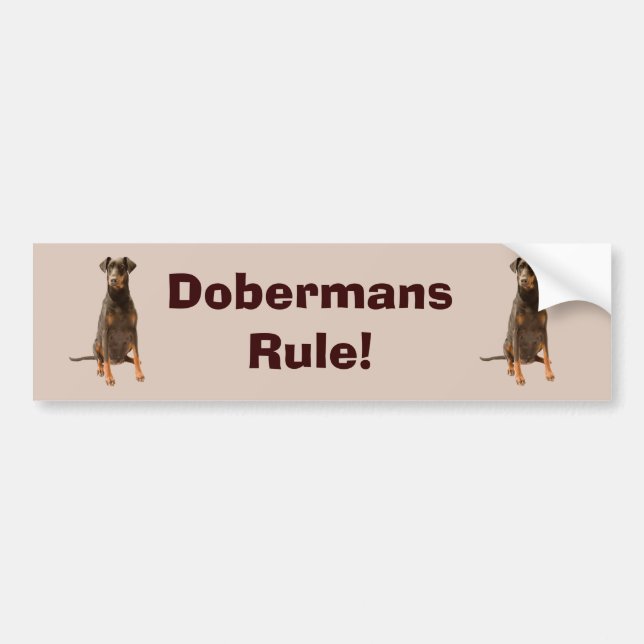 Doberman Pinscher Bumper Sticker (Front)