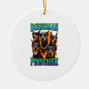 Doberman Pinscher Ceramic Ornament
