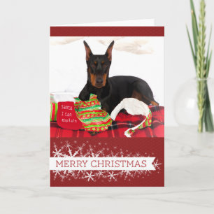 Doberman Pinscher Christmas Card