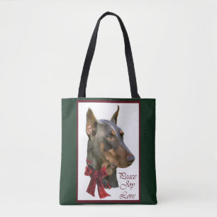 Doberman Pinscher Christmas Tote Bag