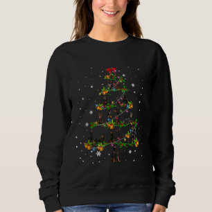 Doberman Pinscher Christmas Tree Santa Funny Dog L Sweatshirt