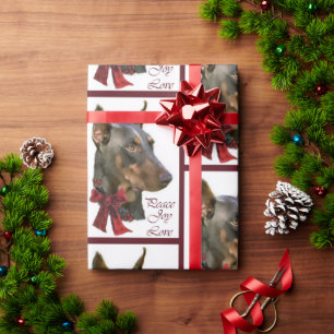Doberman Pinscher Christmas Wrapping Paper