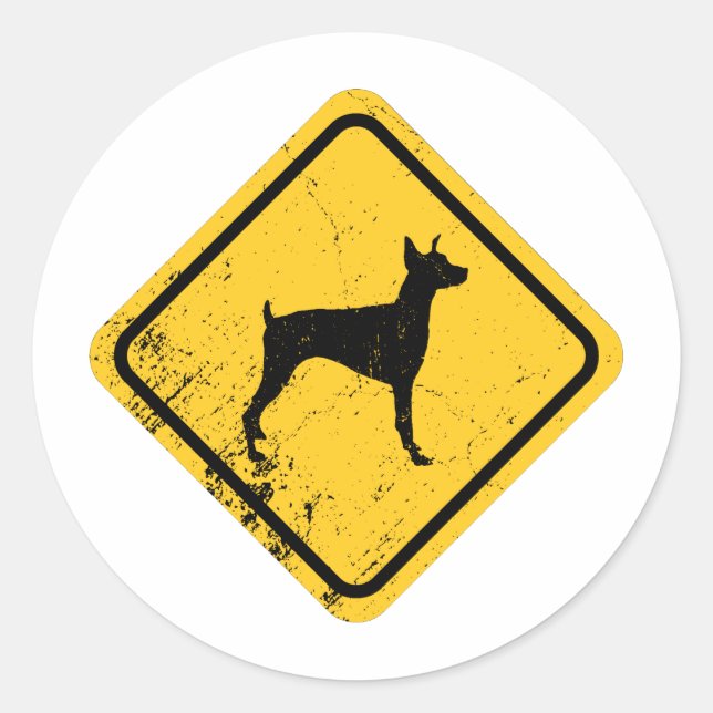 Doberman Pinscher Classic Round Sticker (Front)
