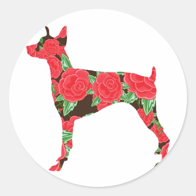 Doberman Pinscher Classic Round Sticker (Front)
