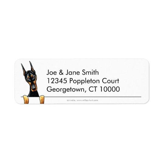 Doberman Pinscher Clean n Simple Return Address Label