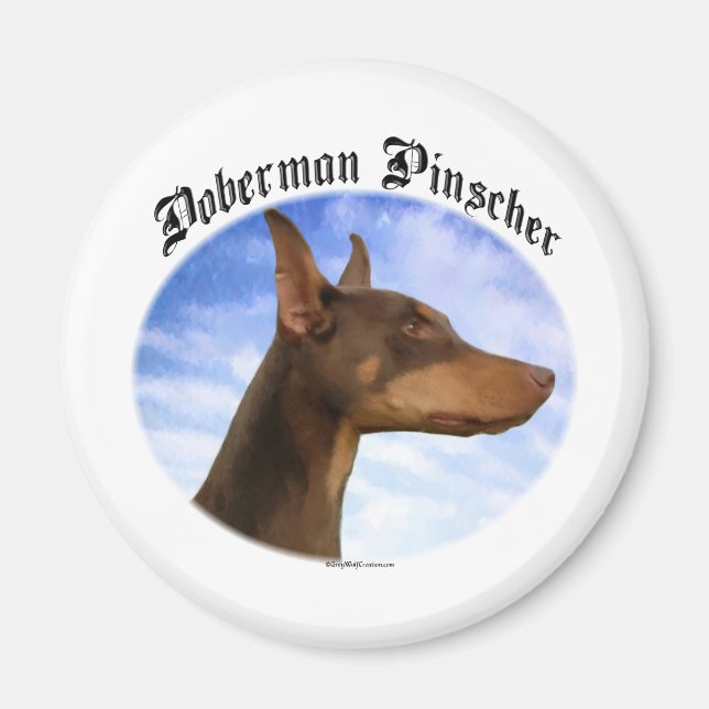 Doberman Pinscher Clouds - Magnet (Front)