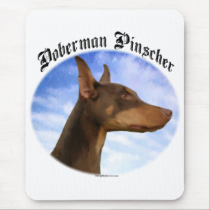 Doberman Pinscher Clouds Mouse Pad