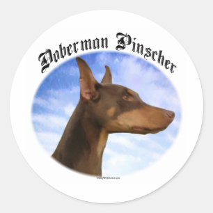 Doberman Pinscher Clouds - Sticker