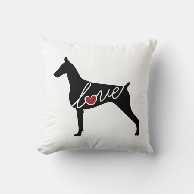Doberman Pinscher Cushion (Front)