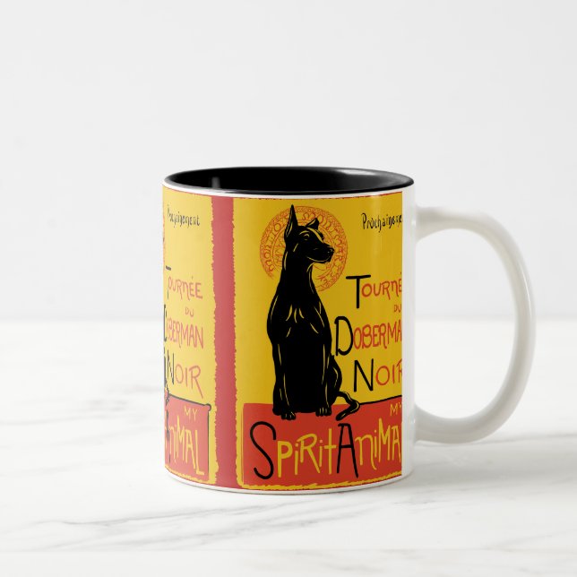 Doberman Pinscher Cute Dog Coffee Mug (Right)