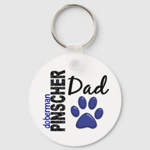 Doberman Pinscher Dad 2 Key Ring