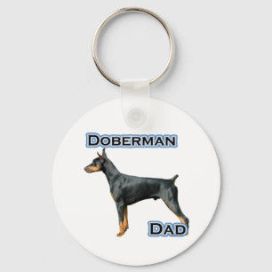 Doberman Pinscher Dad 4 - Keychain