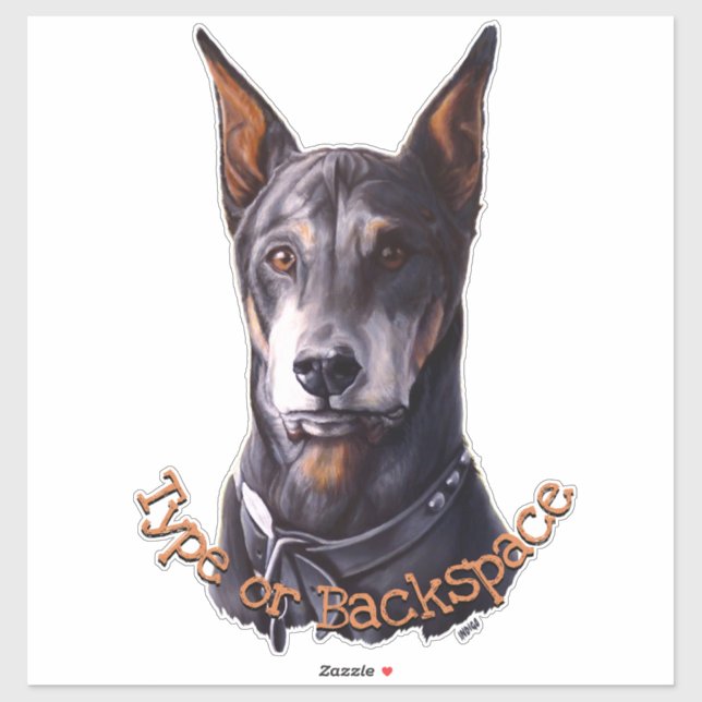 Doberman Pinscher Decal Dog Art Window Sticker (Sheet)