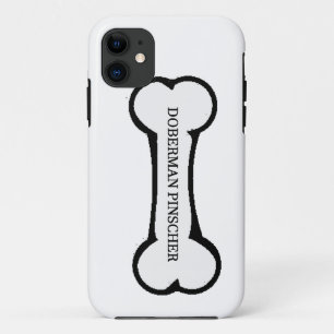 doberman pinscher dog bone.png iPhone 11 case