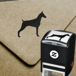 Doberman Pinscher Dog Breed Silhouette Self-inking Stamp