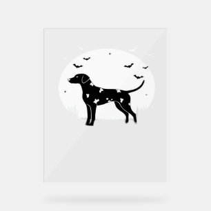 Doberman Pinscher Dog – Halloween Moon Silhouette  Acrylic Sign