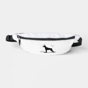 Doberman Pinscher Dog � Halloween Moon Silhouette Bum Bags