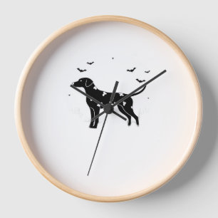 Doberman Pinscher Dog – Halloween Moon Silhouette Clock