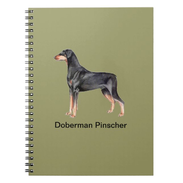 Doberman Pinscher Dog Notebook (Front)