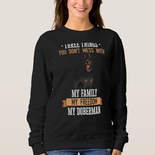 Doberman Pinscher Dog Sweatshirt (Front)