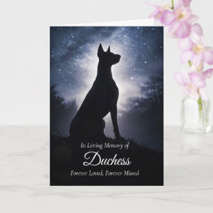 Doberman Pinscher Dog Sympathy Loss Spiritual Card