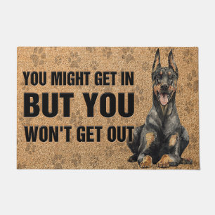 Doberman Pinscher Doormat , Cool Dog