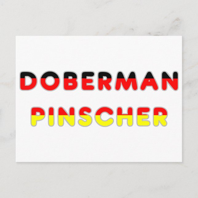 doberman pinscher flag in name postcard (Front)