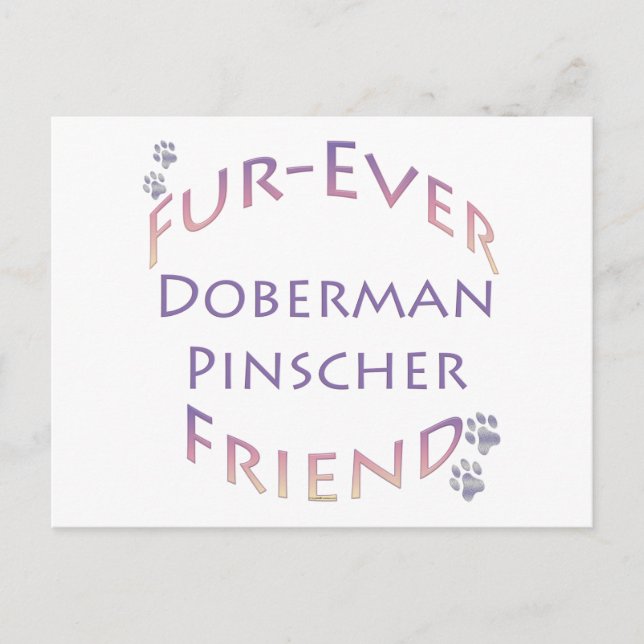 Doberman Pinscher Furever Postcard (Front)