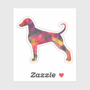 Doberman Pinscher Geometric Pattern Silhouette