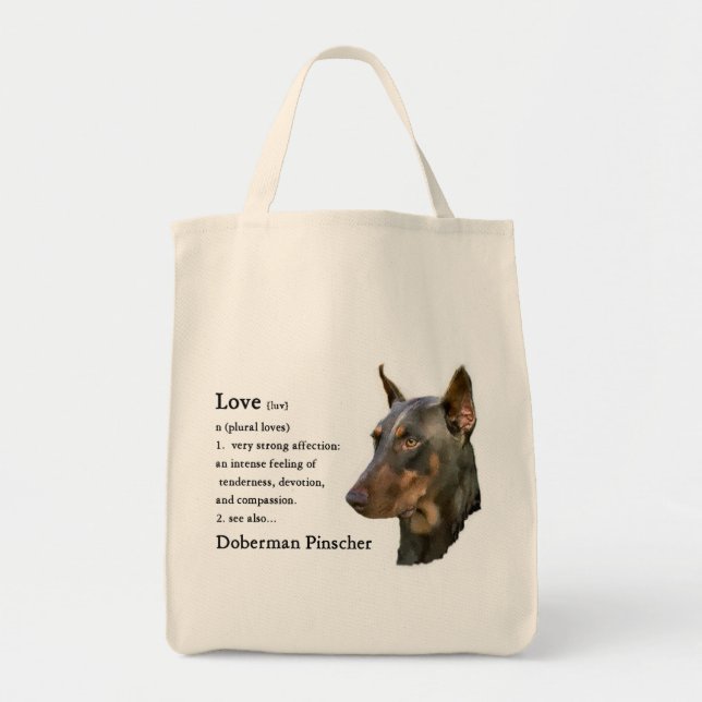 Doberman Pinscher Gifts Tote Bag (Front)