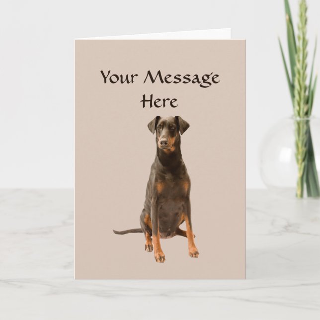 Doberman Pinscher Greeting Card (Front)